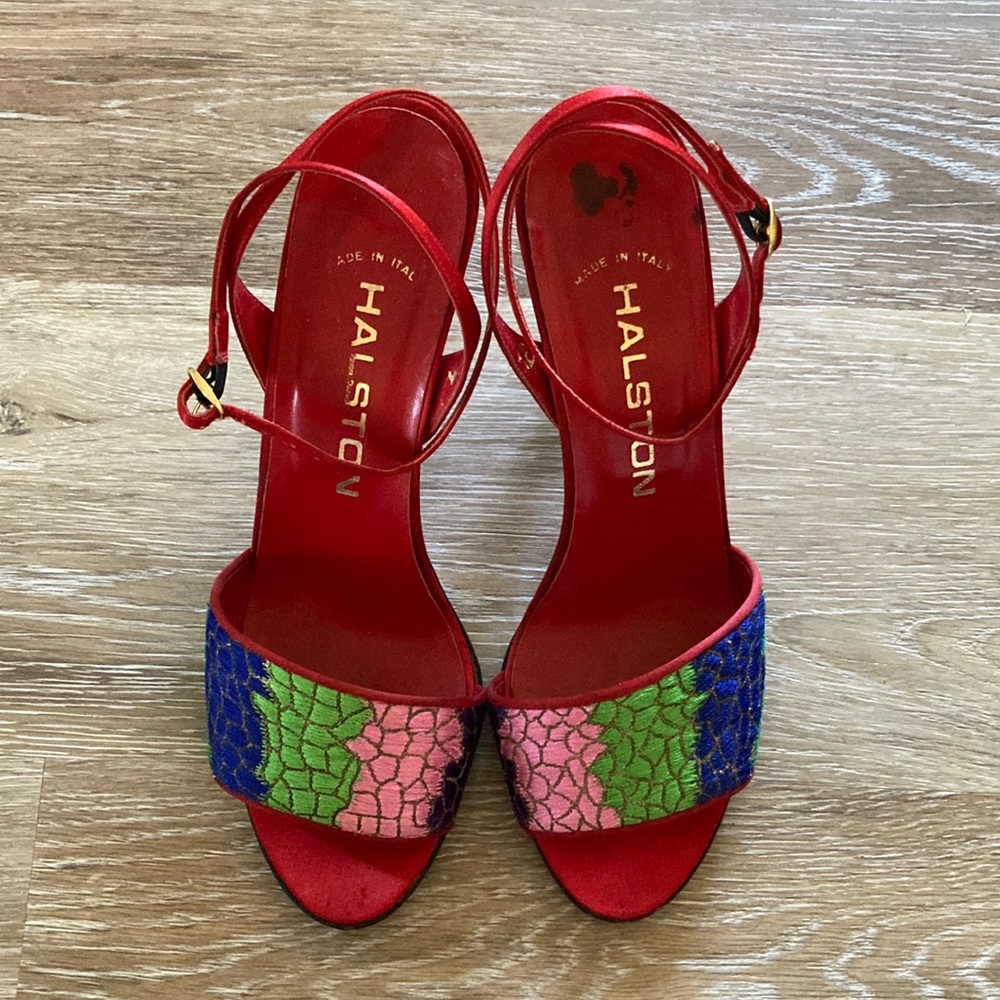 Vintage Halston Open Toe Pumps